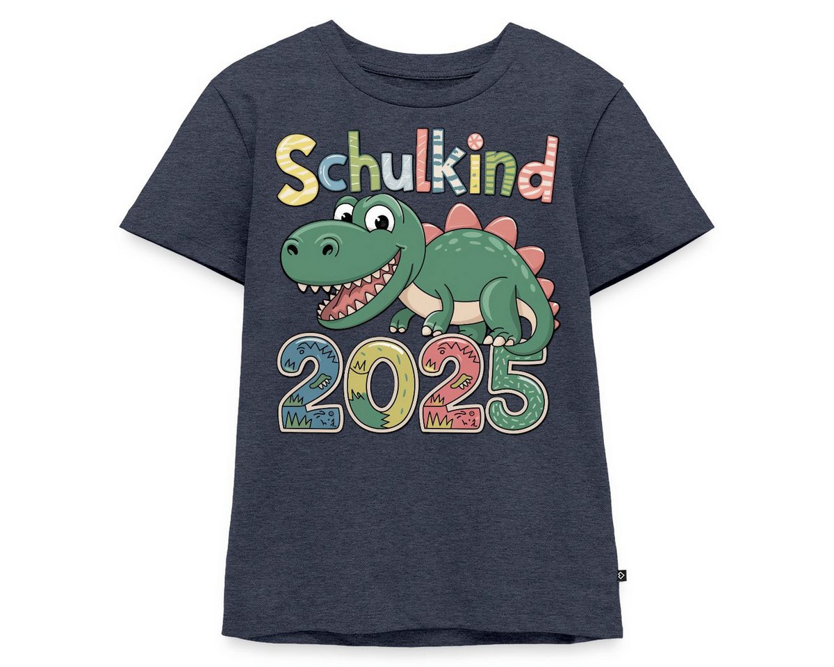 Spreadshirt T-Shirt Schulkind 2025 Erstklässler Dinosaurier Kinder Premium T-Shirt (1-tlg) von Spreadshirt