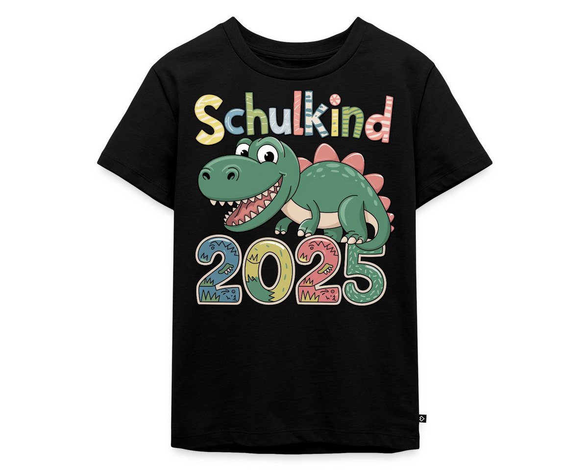 Spreadshirt T-Shirt Schulkind 2025 Erstklässler Dinosaurier Kinder Premium T-Shirt (1-tlg) von Spreadshirt