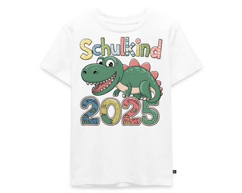 Spreadshirt T-Shirt Schulkind 2025 Erstklässler Dinosaurier Kinder Premium T-Shirt (1-tlg) von Spreadshirt