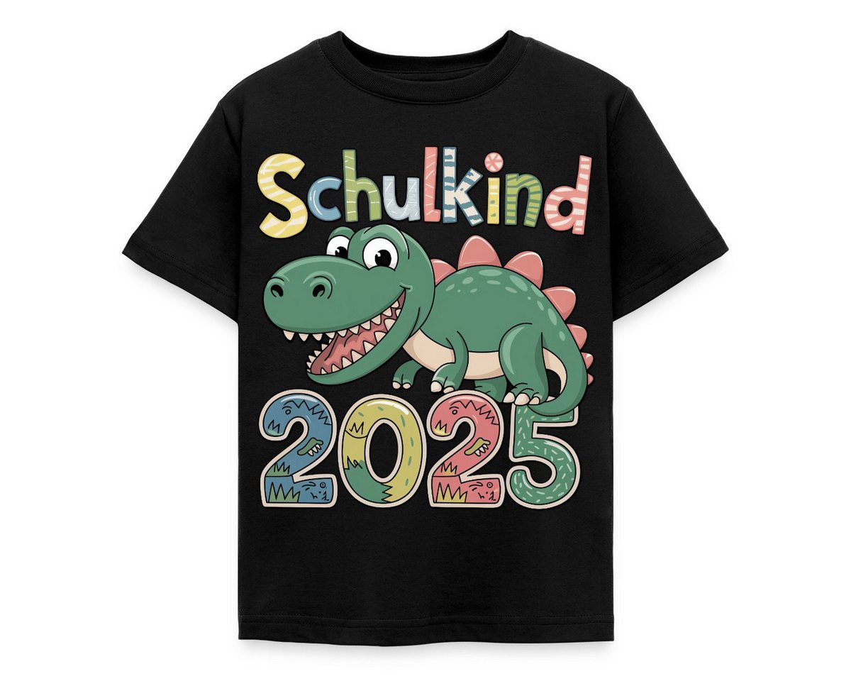 Spreadshirt T-Shirt Schulkind 2025 Erstklässler Dinosaurier Kinder T-Shirt (1-tlg) von Spreadshirt
