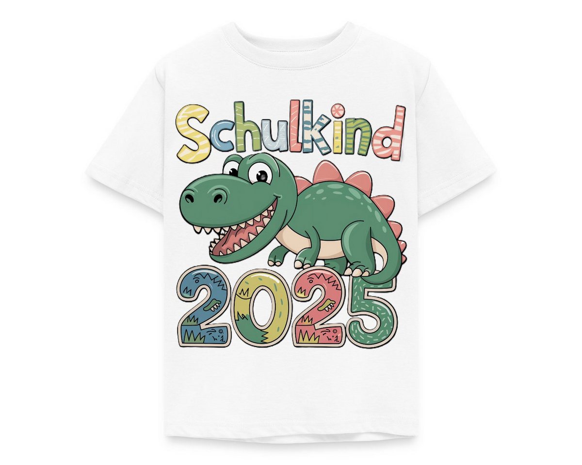 Spreadshirt T-Shirt Schulkind 2025 Erstklässler Dinosaurier Kinder T-Shirt (1-tlg) von Spreadshirt