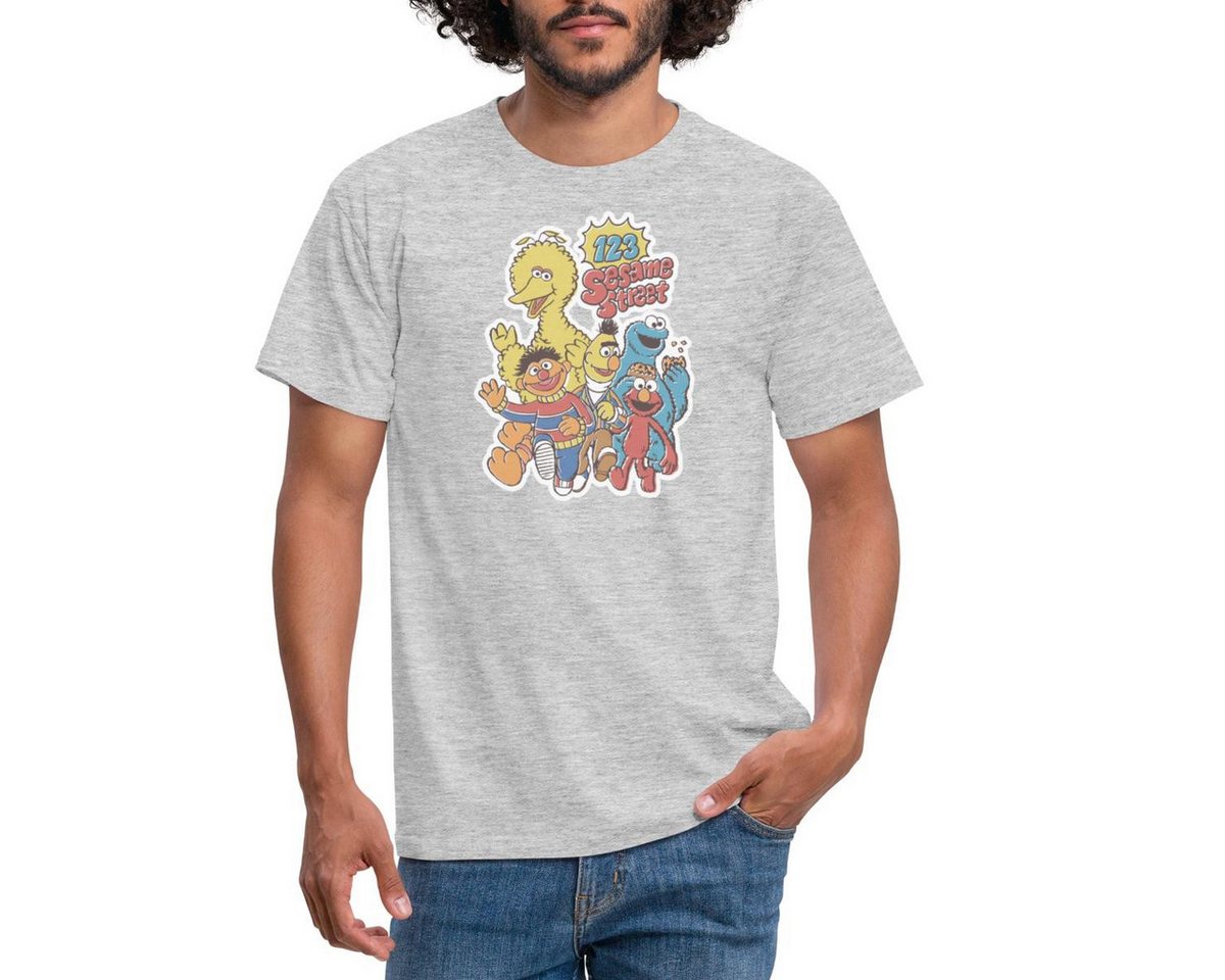 Spreadshirt T-Shirt Sesamstraße 123 Sesame Street Charaktere Männer T-Shirt (1-tlg) von Spreadshirt