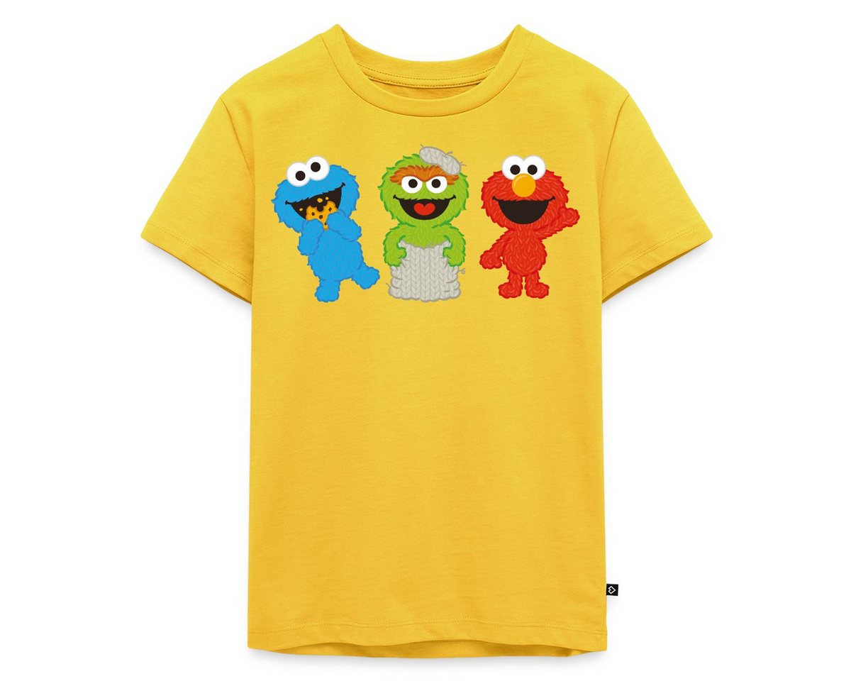 Spreadshirt T-Shirt Sesamstraße Baby Krümelmonster, Oscar & Elmo Kinder Premium T-Shirt (1-tlg) von Spreadshirt