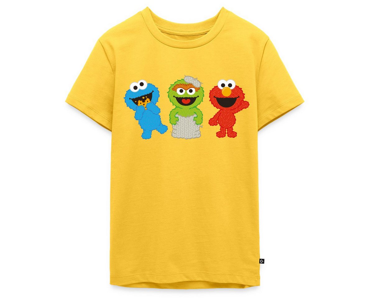 Spreadshirt T-Shirt Sesamstraße Baby Krümelmonster, Oscar & Elmo Teenager Premium T-Shirt (1-tlg) von Spreadshirt