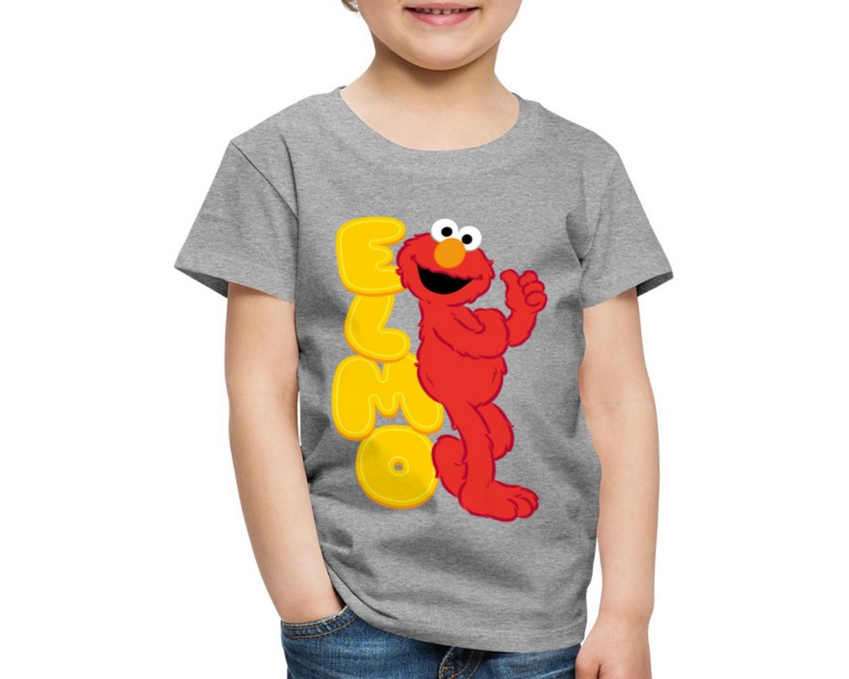 Spreadshirt T-Shirt Sesamstraße Elmo Mit Schriftzug Kinder Premium T-Shirt (1-tlg) von Spreadshirt
