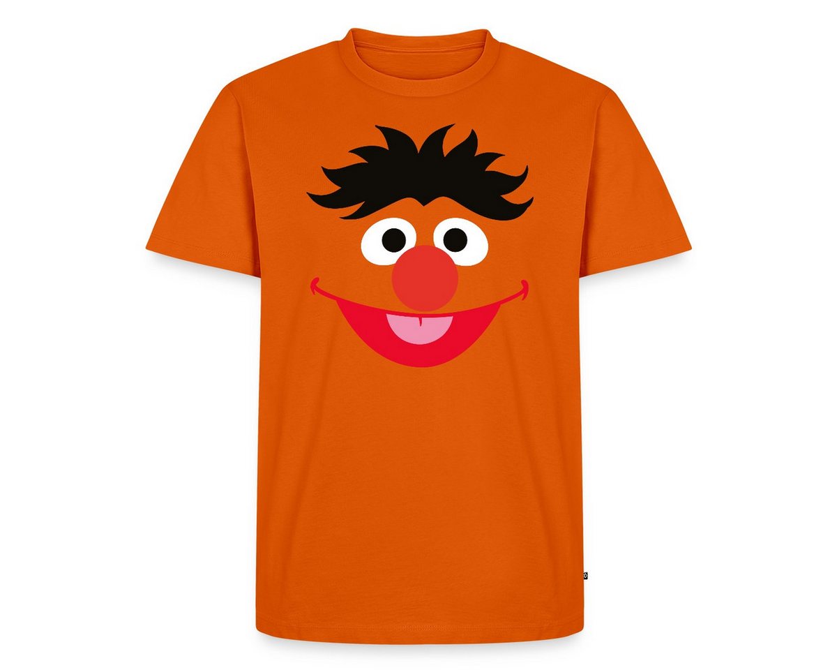 Spreadshirt T-Shirt Sesamstraße Ernie Gesicht Kostüm Männer Premium T-Shirt (1-tlg) von Spreadshirt