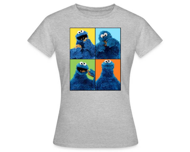 Spreadshirt T-Shirt Sesamstraße Krümelmonster Posen Frauen T-Shirt (1-tlg) von Spreadshirt