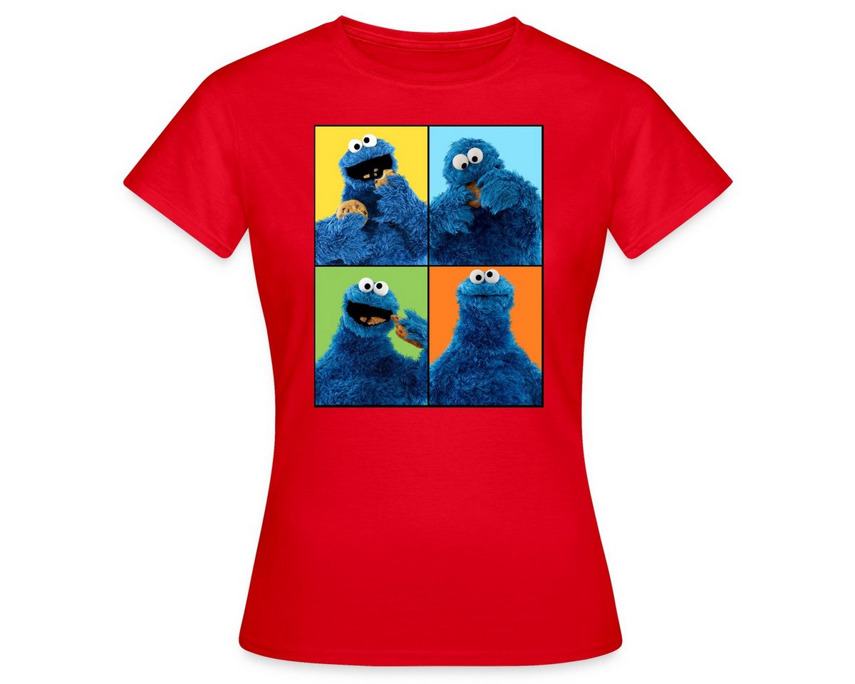 Spreadshirt T-Shirt Sesamstraße Krümelmonster Posen Frauen T-Shirt (1-tlg) von Spreadshirt