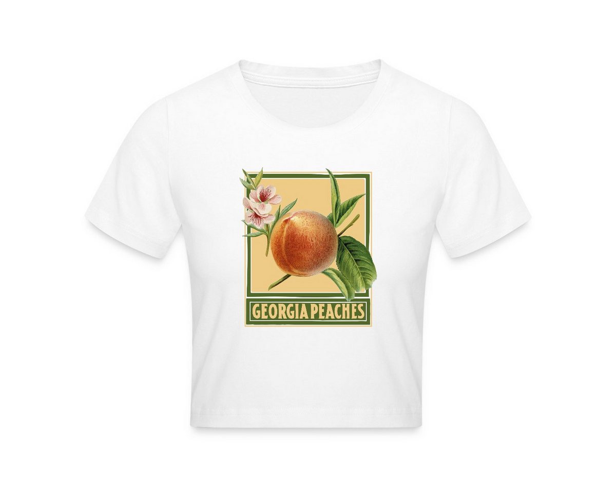 Spreadshirt T-Shirt Sommer Pfirsich Früchte Mediterran Crop T-Shirt (1-tlg) von Spreadshirt
