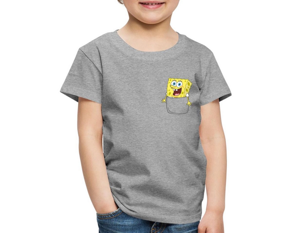 Spreadshirt T-Shirt SpongeBob Schwammkopf Ich Bin Bereit Brustmotiv Kinder Premium T-Shirt (1-tlg) von Spreadshirt