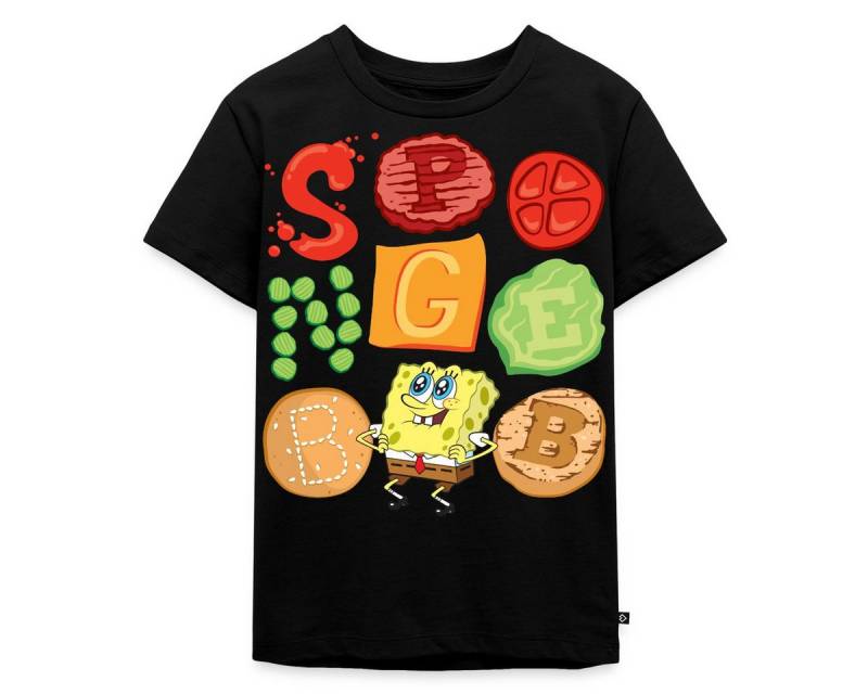 Spreadshirt T-Shirt Spongebob Schwammkopf Burger Zutaten Design Kinder Premium T-Shirt (1-tlg) von Spreadshirt