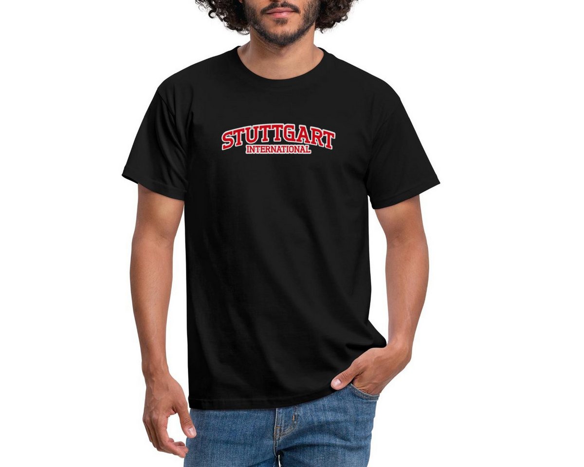 Spreadshirt T-Shirt Stuttgart International Fußball Männer T-Shirt (1-tlg) von Spreadshirt