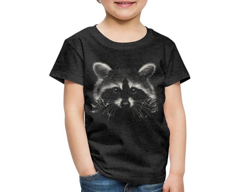 Spreadshirt T-Shirt Süßer Waschbär Lustig Racoon Kinder Premium T-Shirt (1-tlg) von Spreadshirt