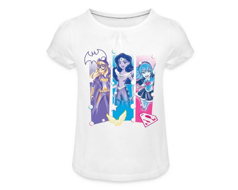 Spreadshirt T-Shirt Super Hero Girls Batgirl Wonder Woman Supergirl Logos Mädchen T-Shirt (1-tlg) von Spreadshirt