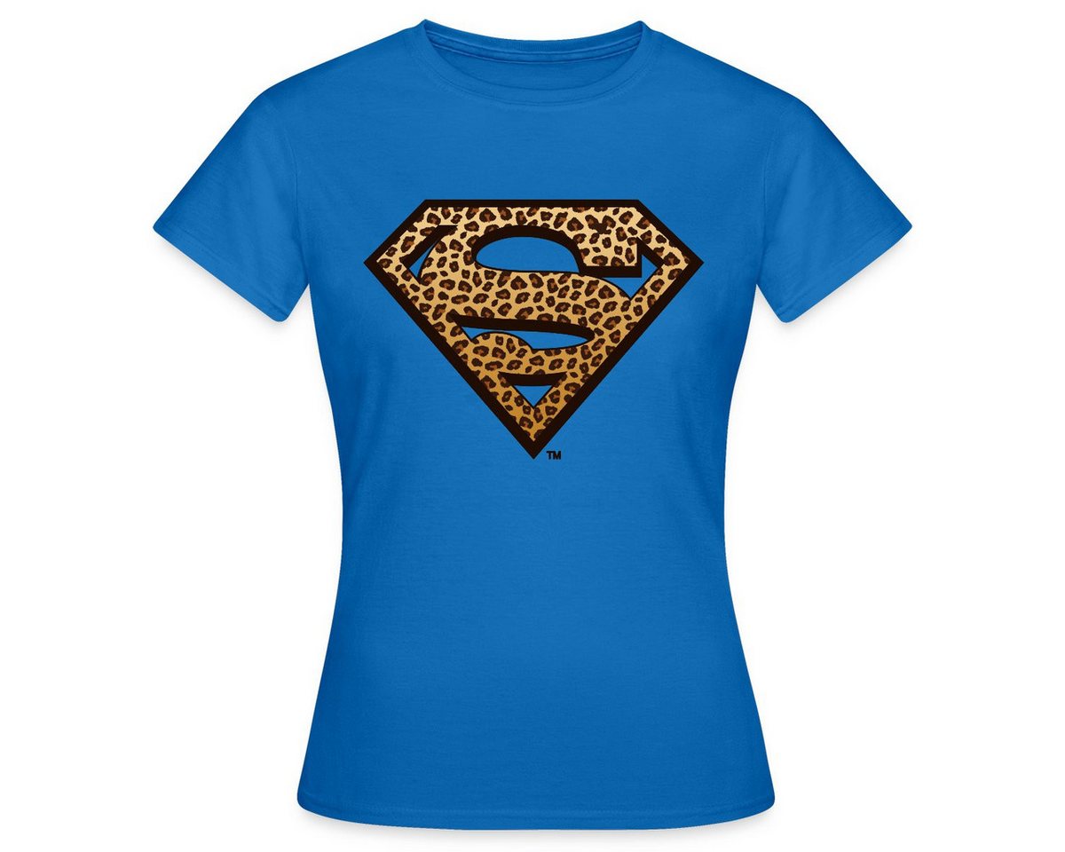 Spreadshirt T-Shirt Superman Leoprint Logo Frauen T-Shirt (1-tlg) von Spreadshirt