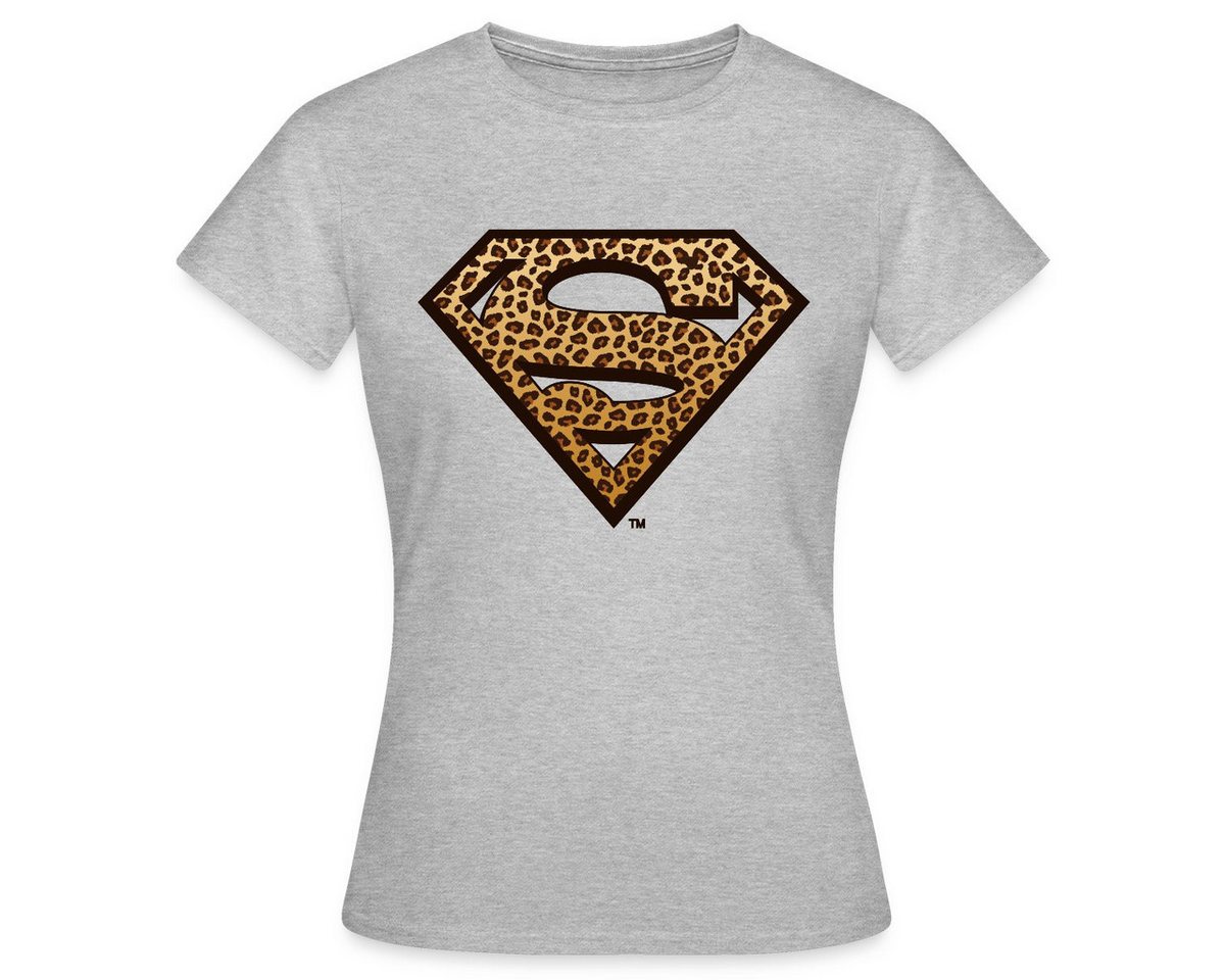 Spreadshirt T-Shirt Superman Leoprint Logo Frauen T-Shirt (1-tlg) von Spreadshirt
