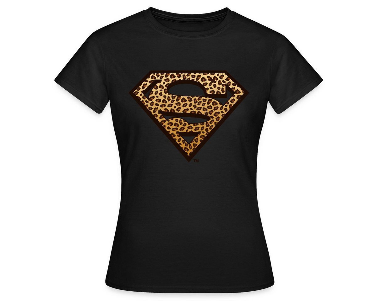 Spreadshirt T-Shirt Superman Leoprint Logo Frauen T-Shirt (1-tlg) von Spreadshirt