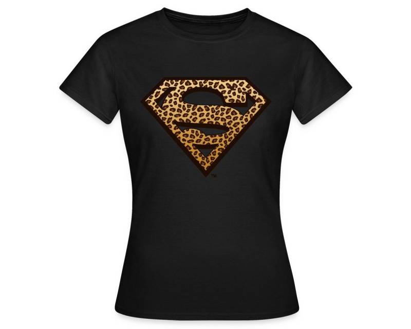 Spreadshirt T-Shirt Superman Leoprint Logo Frauen T-Shirt (1-tlg) von Spreadshirt