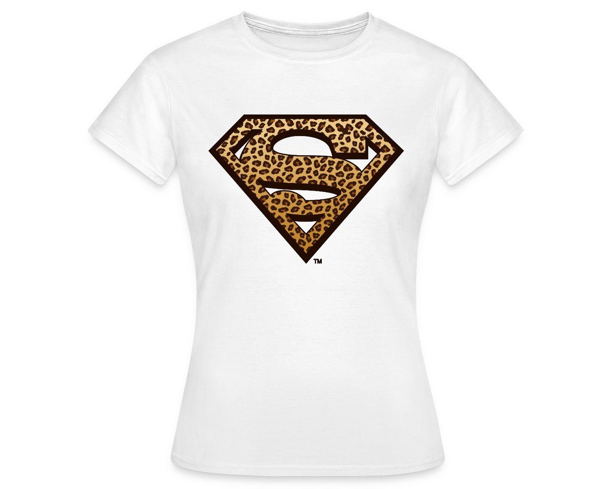 Spreadshirt T-Shirt Superman Leoprint Logo Frauen T-Shirt (1-tlg) von Spreadshirt