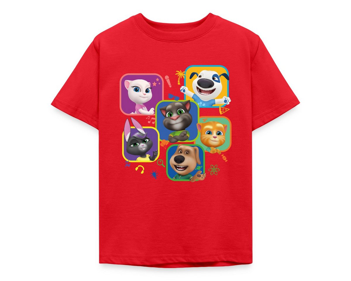 Spreadshirt T-Shirt Talking Tom & Friends Charaktere Kinder T-Shirt (1-tlg) von Spreadshirt