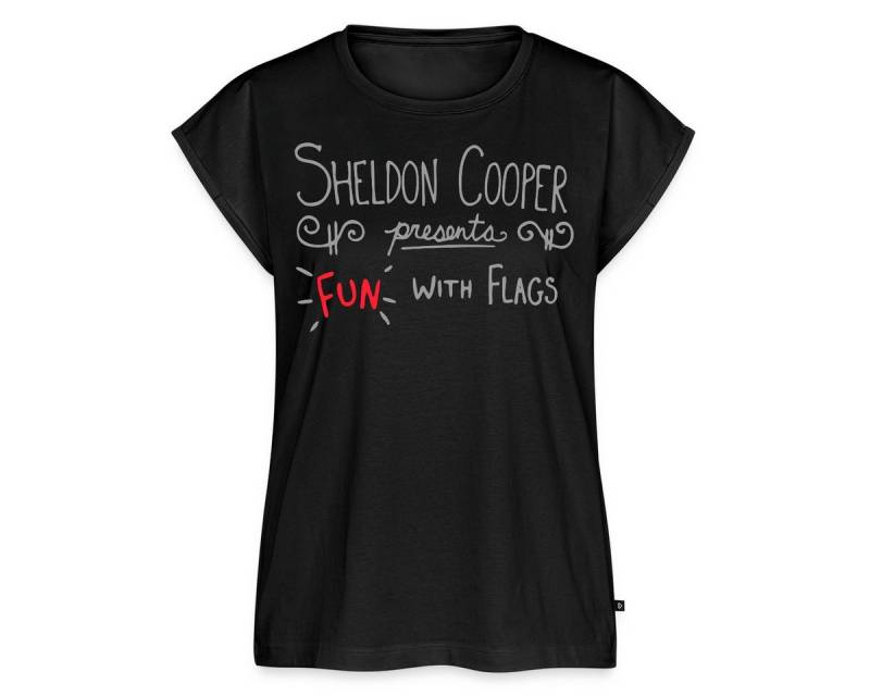 Spreadshirt T-Shirt The Big Bang Theory Spaß mit Flaggen Frauen Casual T-Shirt (1-tlg) von Spreadshirt