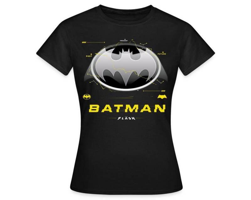 Spreadshirt T-Shirt The Flash Klassisches Batman Logo In Grau Frauen T-Shirt (1-tlg) von Spreadshirt