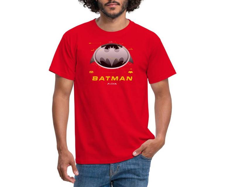 Spreadshirt T-Shirt The Flash Klassisches Batman Logo In Grau Männer T-Shirt (1-tlg) von Spreadshirt