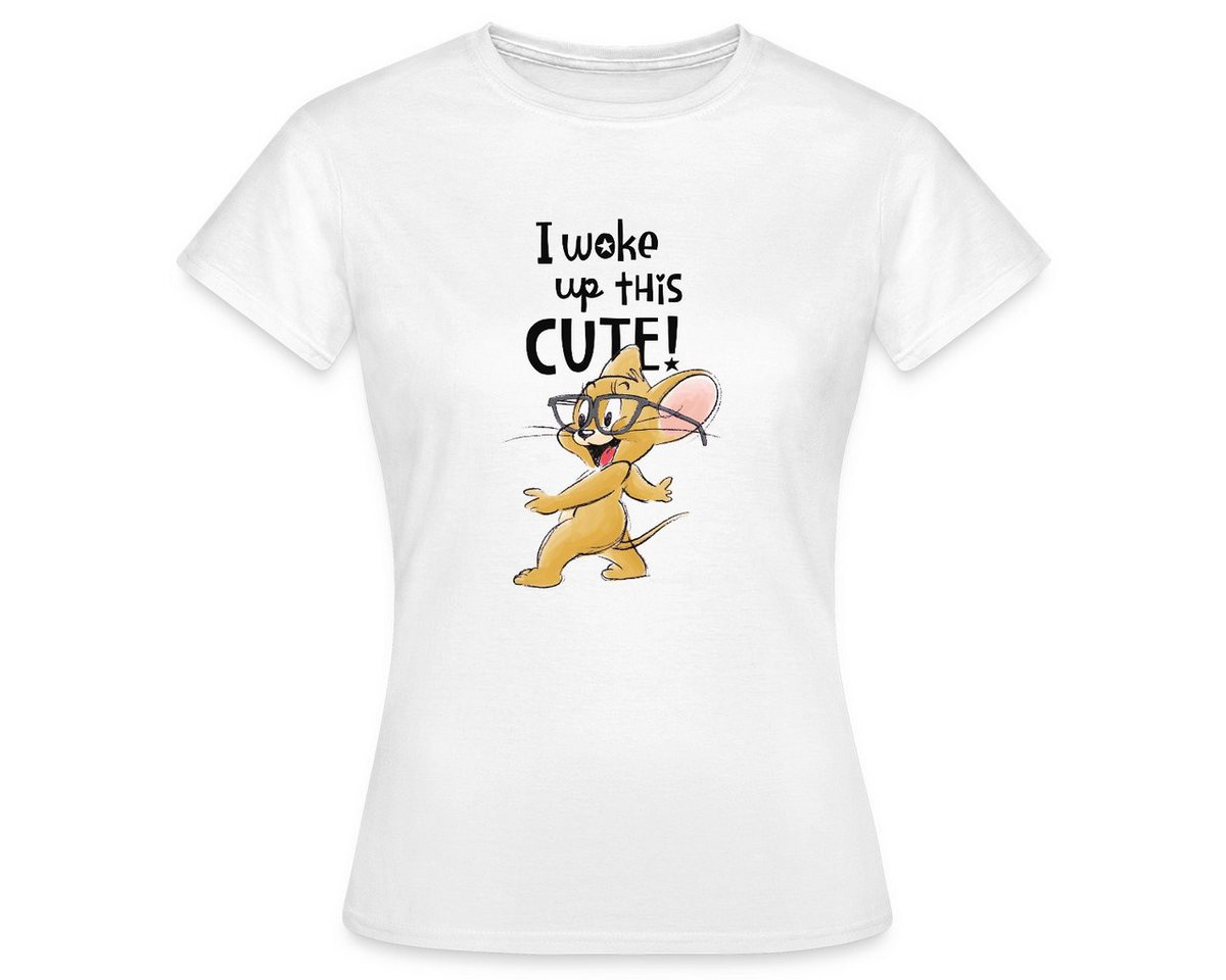 Spreadshirt T-Shirt Tom Und Jerry I Woke Up This Cute Frauen T-Shirt (1-tlg) von Spreadshirt