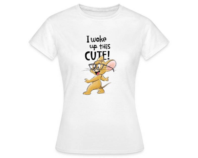 Spreadshirt T-Shirt Tom Und Jerry I Woke Up This Cute Frauen T-Shirt (1-tlg) von Spreadshirt