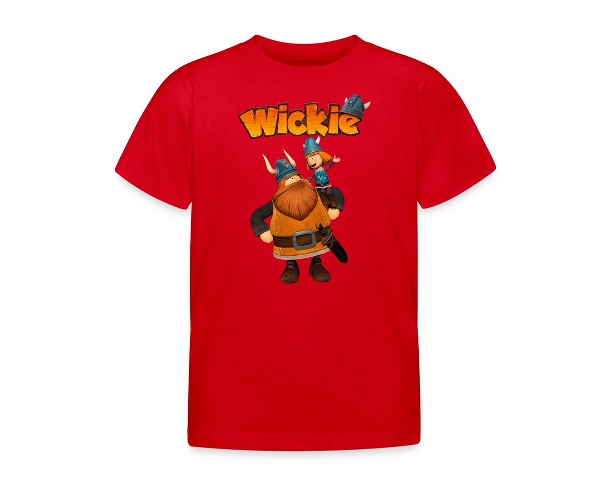 Spreadshirt T-Shirt Wickie Und Die Starken Männer Wickie Mit Papa Halvar Kinder T-Shirt (1-tlg) von Spreadshirt