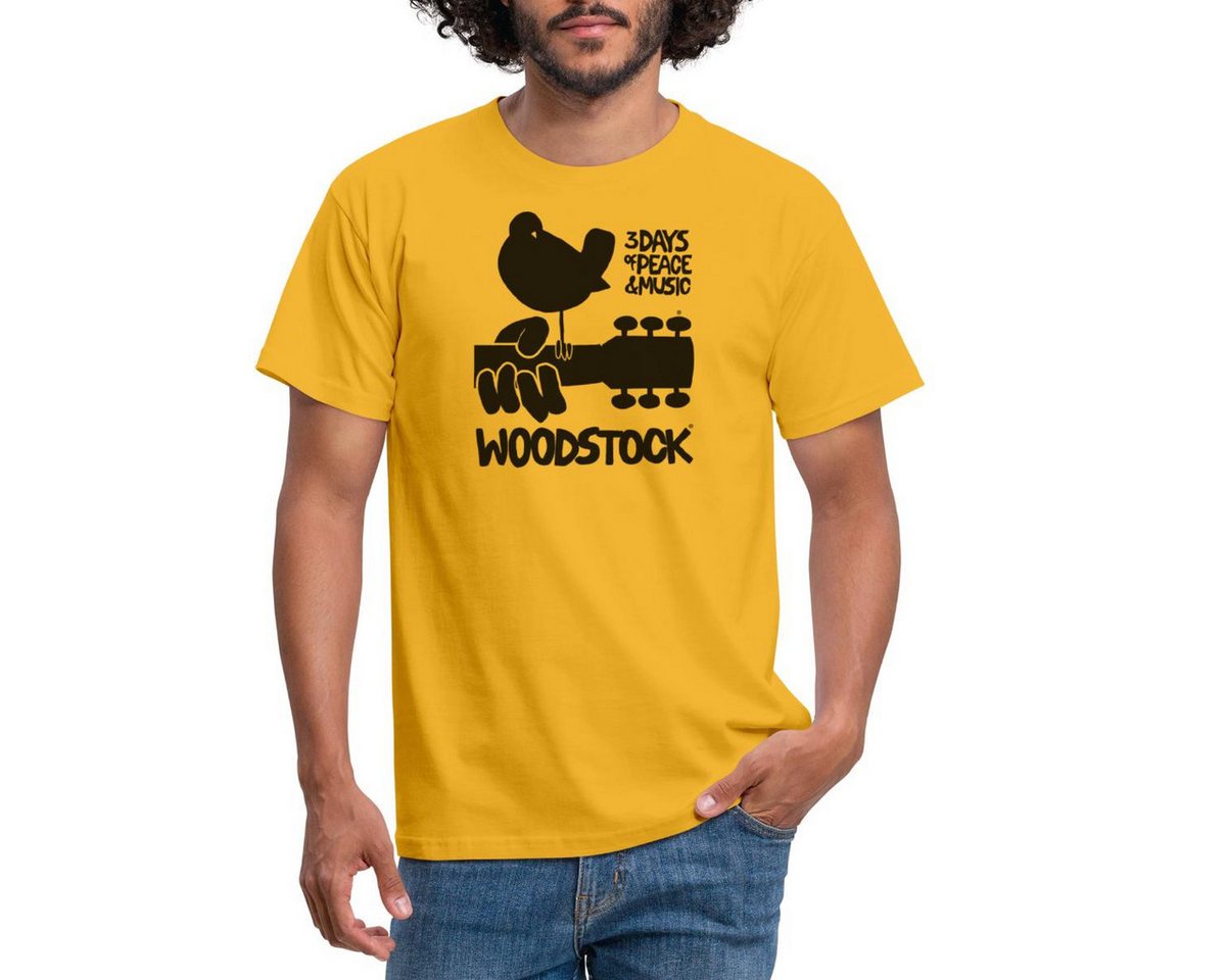 Spreadshirt T-Shirt Woodstock Logo Schwarz 3 Days Of Peace & Music Männer T-Shirt (1-tlg) von Spreadshirt