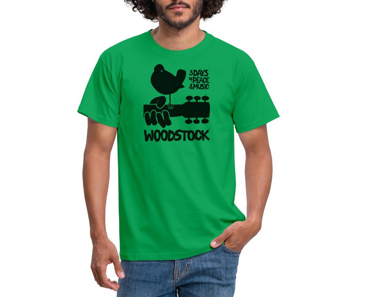 Spreadshirt T-Shirt Woodstock Logo Schwarz 3 Days Of Peace & Music Männer T-Shirt (1-tlg) von Spreadshirt