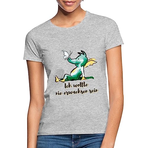 Spreadshirt TABALUGA Ich Wollte Nie Erwachsen Sein Frauen T-Shirt, M, Grau meliert von Spreadshirt