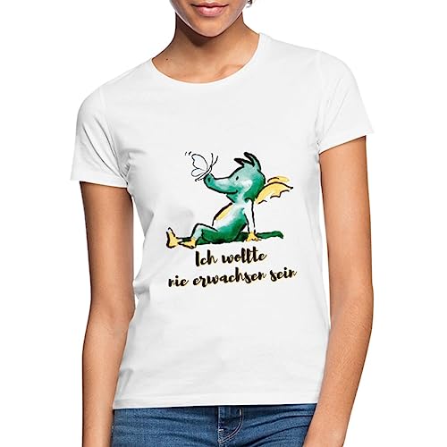 Spreadshirt TABALUGA Ich Wollte Nie Erwachsen Sein Frauen T-Shirt, S, weiß von Spreadshirt