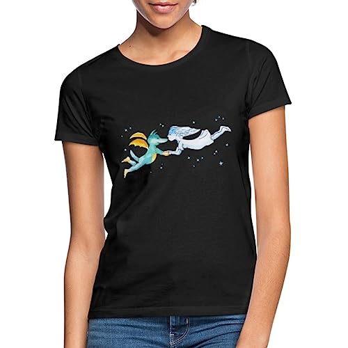 Spreadshirt TABALUGA Und Lilli Fliegen Frauen T-Shirt, XXL, Schwarz von Spreadshirt