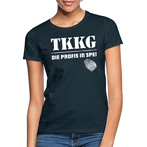 Spreadshirt TKKG Logo Fingerabdruck Die Profis In SPE! Frauen T-Shirt, S, Navy von Spreadshirt