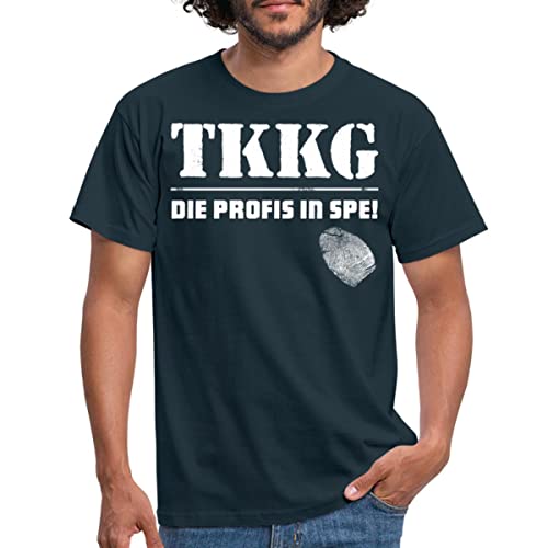 Spreadshirt TKKG Logo Fingerabdruck Die Profis In SPE! Männer T-Shirt, L, Navy von Spreadshirt
