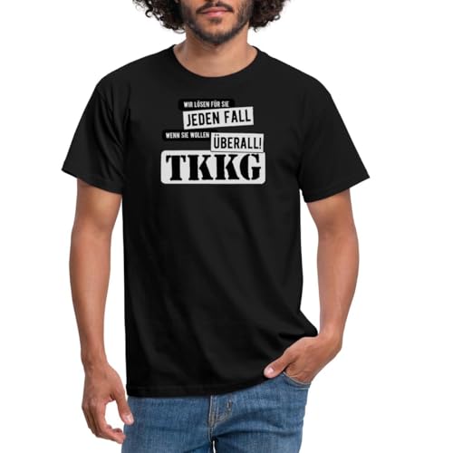 Spreadshirt TKKG Titelmusik Logo Männer T-Shirt, XL, Schwarz von Spreadshirt