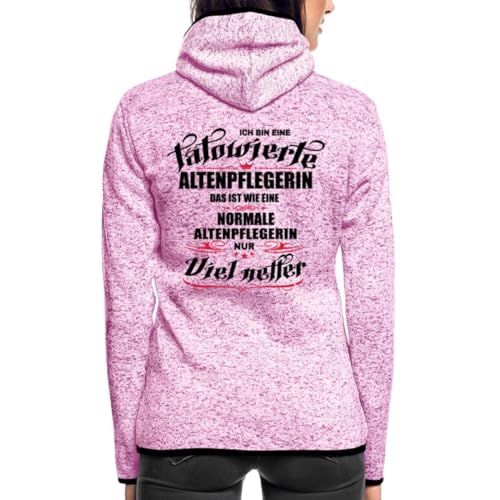 Spreadshirt Tätowierte Altenpflegerin Ist Netter Lustiger Spruch Frauen Kapuzen-Fleecejacke, M, Lila meliert von Spreadshirt