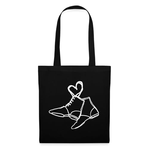 Spreadshirt Tanzmariechen Gardestiefel Herz Gardetanz Einkaufstasche, One size, Schwarz von Spreadshirt