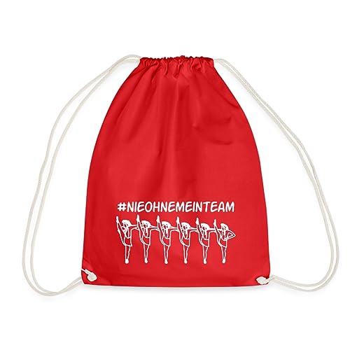 Spreadshirt Tanzmariechen Nie Ohne Mein Team Gardetanz Turnbeutel, One size, Rot von Spreadshirt