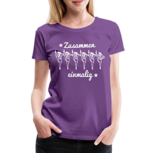 Spreadshirt Tanzmariechen Zusammen Einmalig Gardetanz Frauen Premium T-Shirt, S, Lila von Spreadshirt