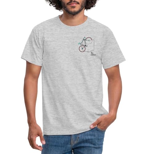 Spreadshirt Taschen Fahrrad Fan Geschenk Witzig Rennrad Männer T-Shirt, M, Grau meliert von Spreadshirt