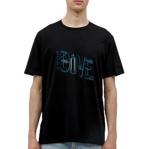 Spreadshirt Tauchen Born to Dive Männer T-Shirt, M, Schwarz von Spreadshirt