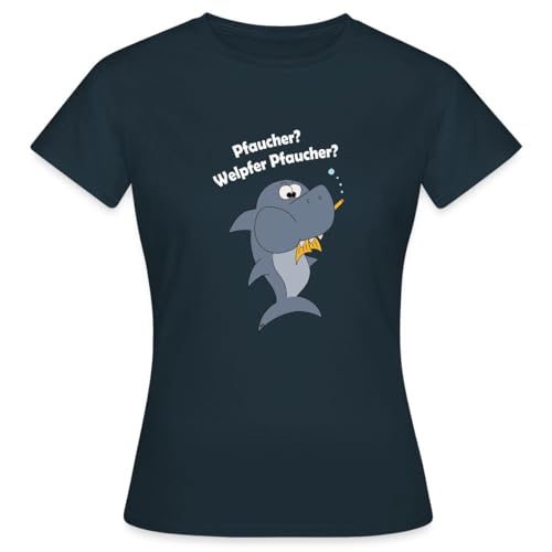 Spreadshirt Taucher Lustig Tauchen Fisch Pfaucher Witziges Frauen T-Shirt, L, Navy von Spreadshirt