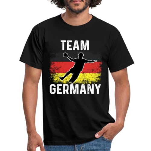 Spreadshirt Team Germany Handball Fan Männer T-Shirt, XL, Schwarz von Spreadshirt