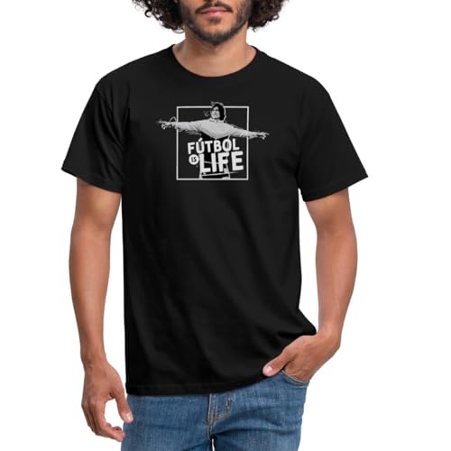 Spreadshirt Ted Lasso Dani Rojas Fútbol is Life Männer T-Shirt, M, Schwarz von Spreadshirt