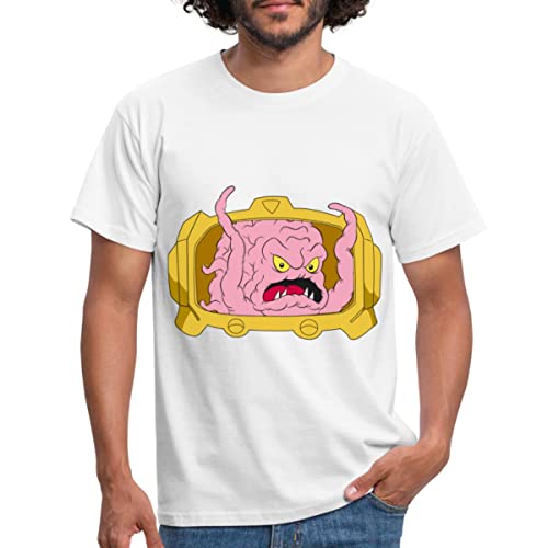 Spreadshirt Teenage Mutant Ninja Turtles Krang Bösewicht Männer T-Shirt, XXL, weiß von Spreadshirt