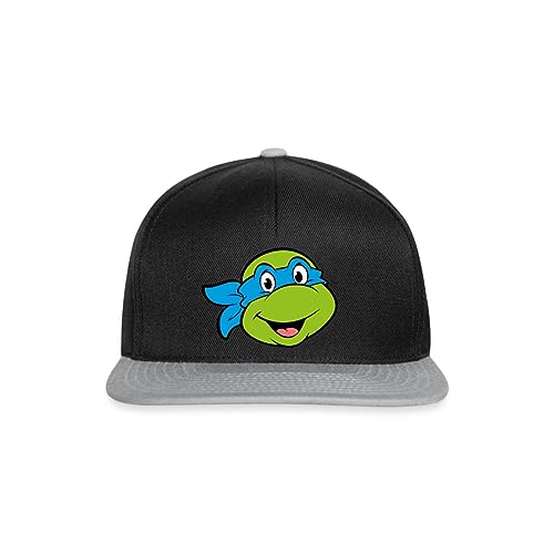 Spreadshirt Teenage Mutant Ninja Turtles Leonardo Kostüm Snapback Cap, One Size, Schwarz/Grau von Spreadshirt