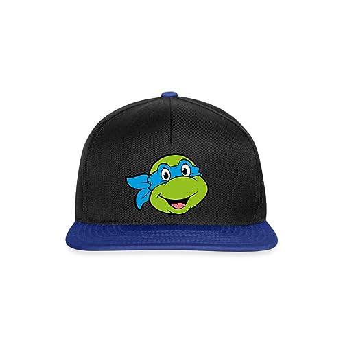 Spreadshirt Teenage Mutant Ninja Turtles Leonardo Kostüm Snapback Cap, One Size, Schwarz/Königsblau von Spreadshirt